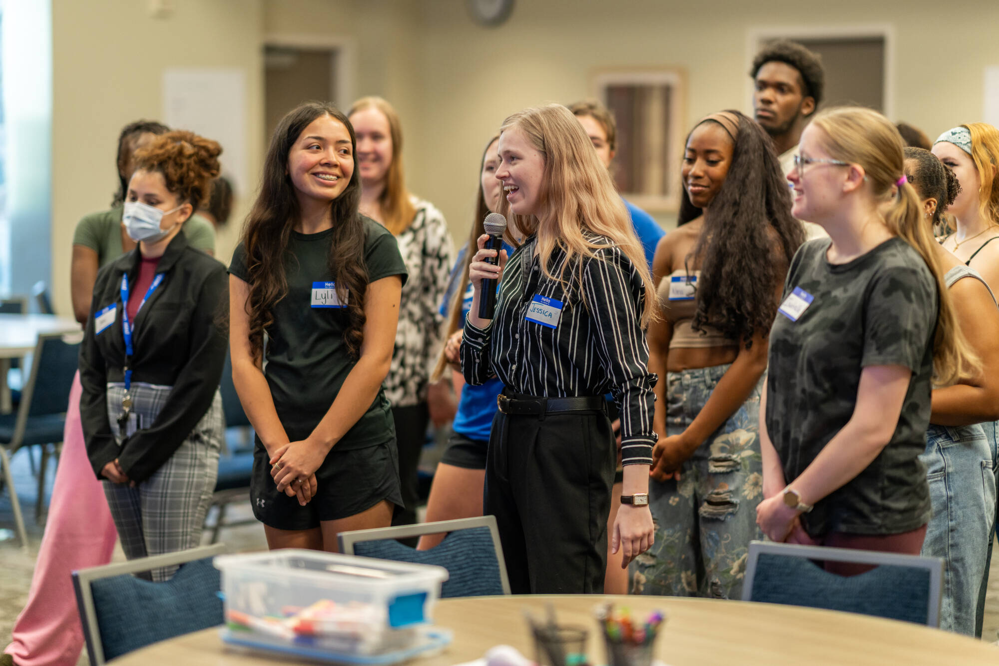 Students attending the Thompson leadership series